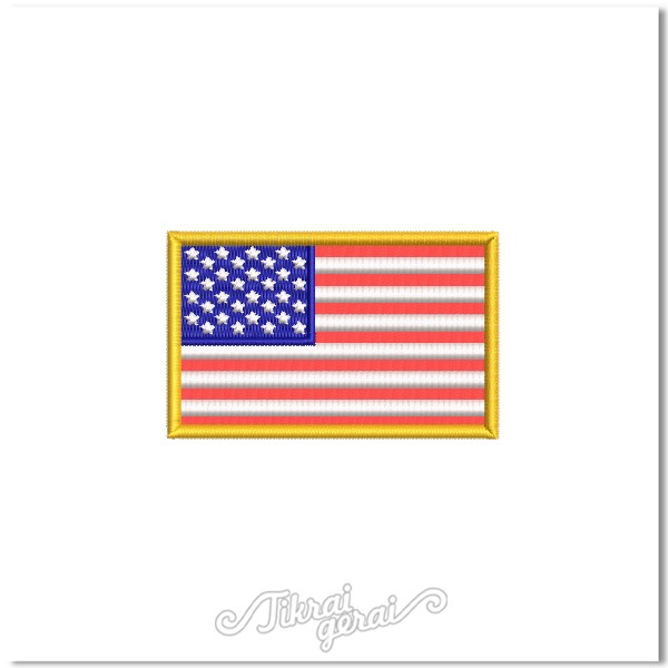 Antsiuvas JAV vėliava 8x5cm
