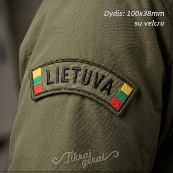 Antsiuvas lenktas LIETUVA su trispalve