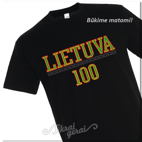 Marškinėliai Lietuva 100
